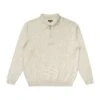 FRYE LONG SLEEVE KNIT POLO -Trend Wear Shop FryeLSKnitPoloCream1