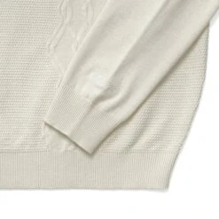 FRYE LONG SLEEVE KNIT POLO -Trend Wear Shop FryeLSKnitPoloCream3