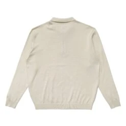 FRYE LONG SLEEVE KNIT POLO -Trend Wear Shop FryeLSKnitPoloCream4