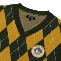 MALBON X PTM ARGYLE INTARSIA KNIT VEST -Trend Wear Shop M 7911 PTM YELLOW 2