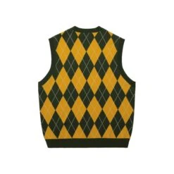 MALBON X PTM ARGYLE INTARSIA KNIT VEST -Trend Wear Shop M 7911 PTM YELLOW 3