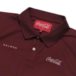 MALBON X COCA-COLA DRD PERFORMANCE PANELED PIQUE POLO -Trend Wear Shop M 8527 MAROON 2