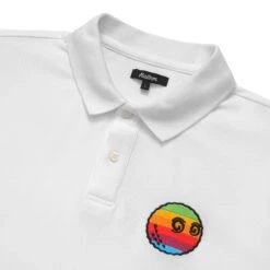 Malbon X Beams Rainbow Short Sleeve Polo -Trend Wear Shop M 8631 WHITE 2