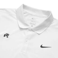 Malbon X Nike Dri-FIT Victory Solid Long Sleeve Polo -Trend Wear Shop MalbonxNikeDriFitVictorySolidLSPoloWhite2