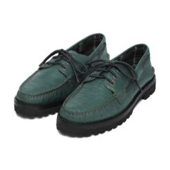 Malbon X Sperry Vibram Lug 3-Eye (MENS) -Trend Wear Shop MalbonxSperry3EyeCrocBoatShoeGreen6