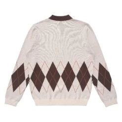 SELMA LONG SLEEVE KNIT POLO -Trend Wear Shop SelmaLongSleeveKnitPoloCream3