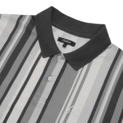 VERTICAL STRIPE JERSEY POLO -Trend Wear Shop VerticalStripeJerseyPoloGrey2